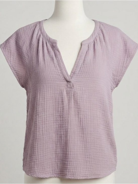 Universal Thread Tops - Universal Thread Lavender V-Neck Short Sleeve Top Women’s Medium